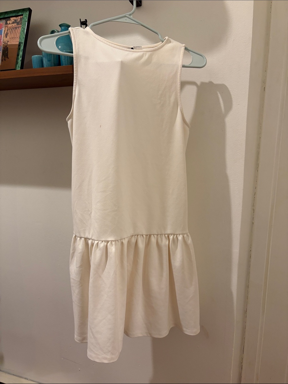 Sleeveless Drop-Waist Dress - Cream